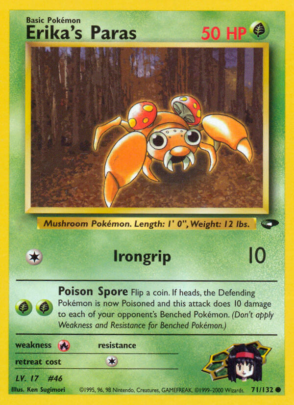 Pokemon TCG-WOTC Gym Challenge-Erika's Paras-PokeTrader Australia