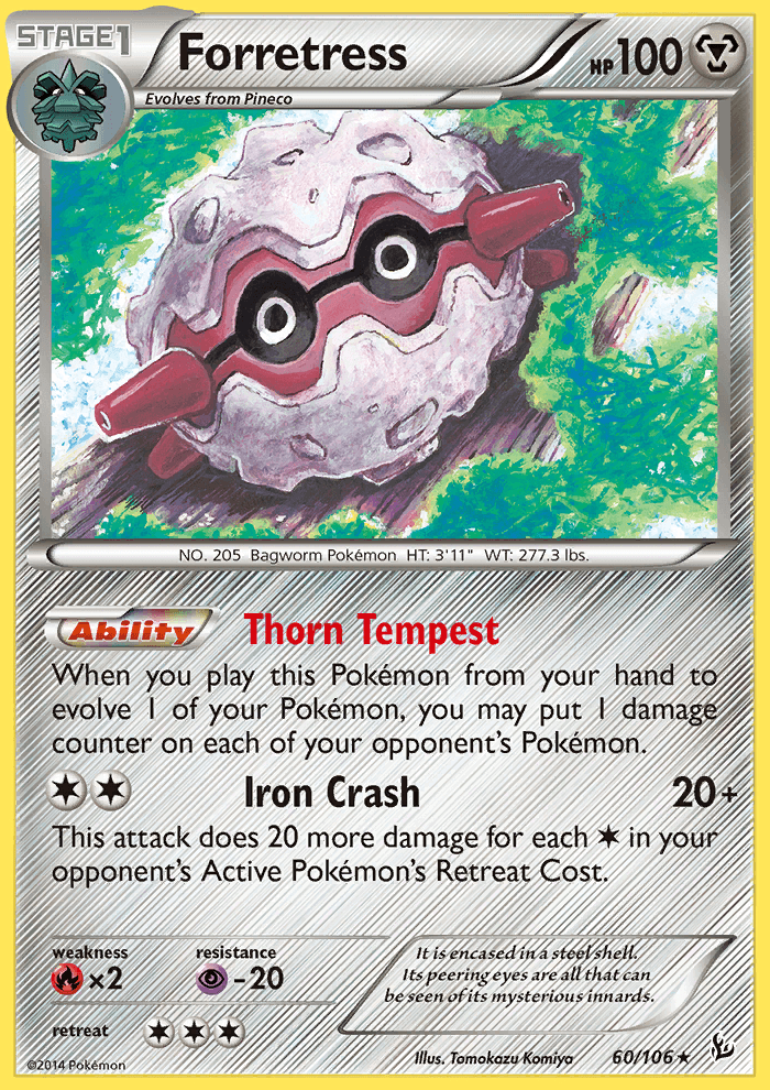 Pokemon TCG - XY Flashfire - Forretress - Rare