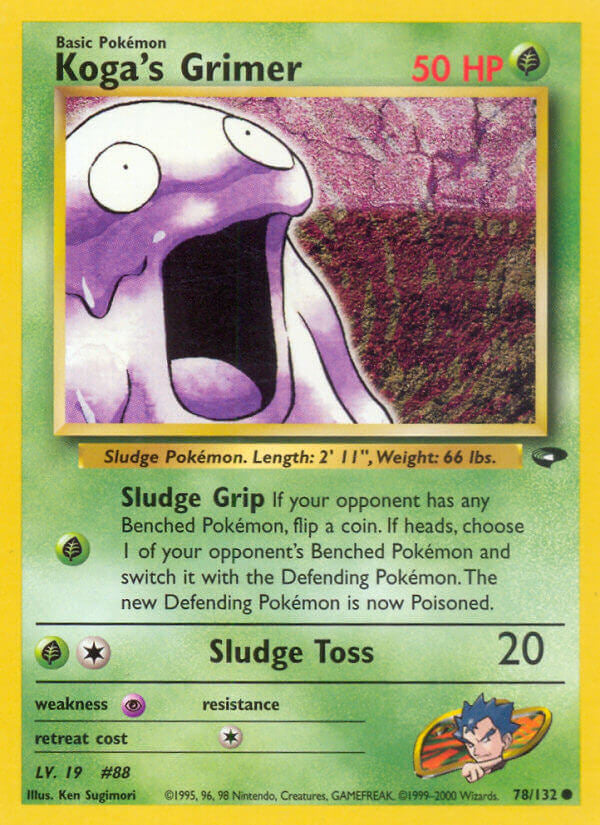 Pokemon TCG-WOTC Gym Challenge-Koga's Grimer-PokeTrader Australia