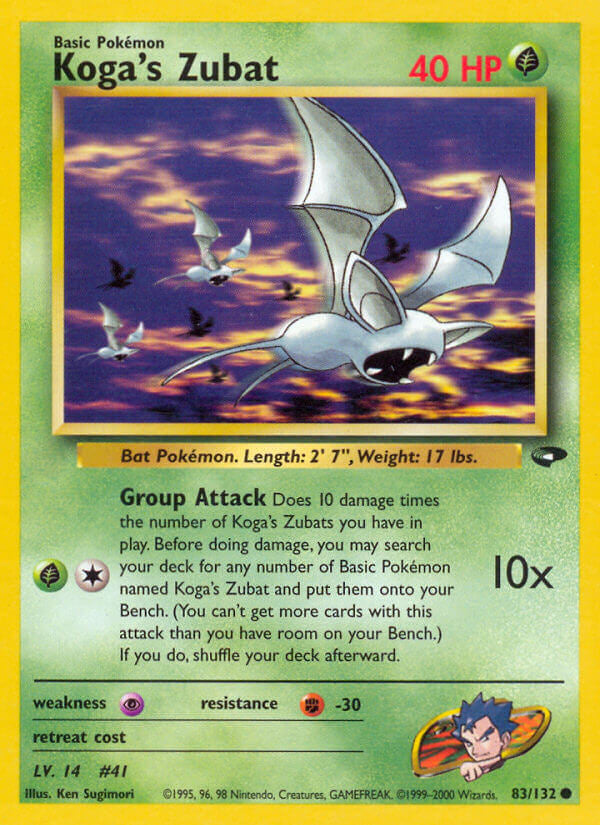 Pokemon TCG-WOTC Gym Challenge-Koga's Zubat-PokeTrader Australia