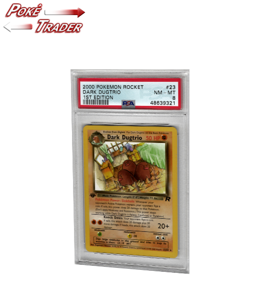 Dark Dugtrio - 1st Edition - Team Rocket - PSA 8