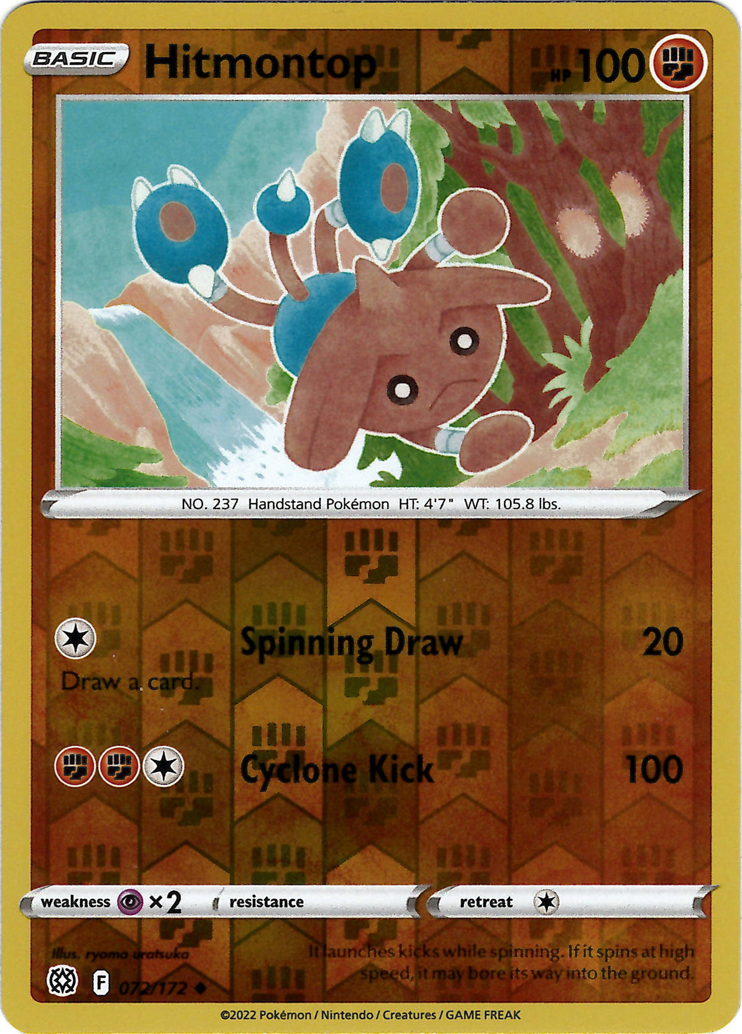 Hitmontop (Reverse Holos)