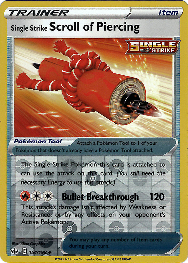 Single Strike Scroll of Piercing (Reverse Holo)