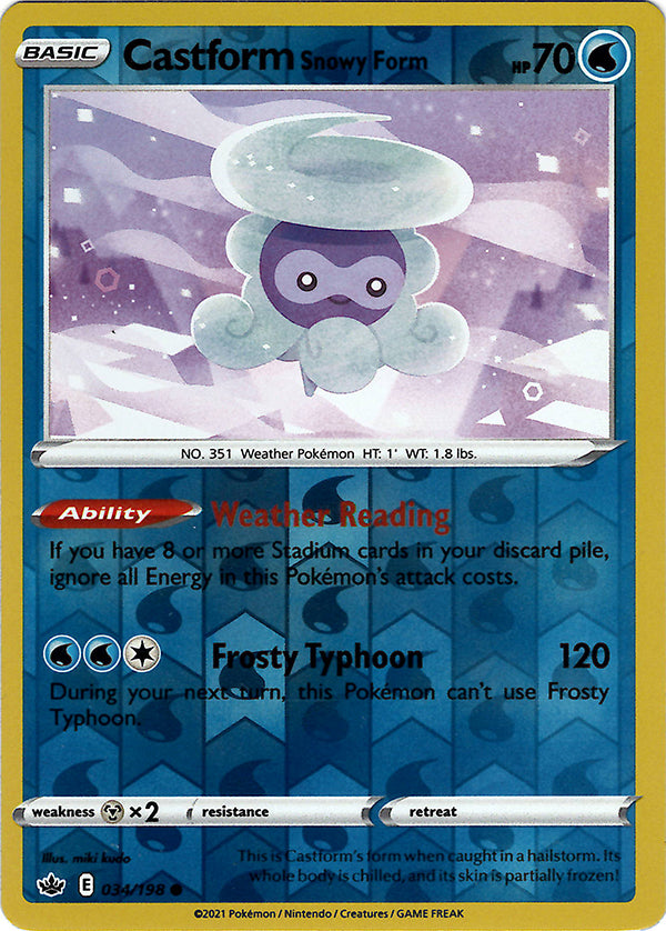 Castform Snowy Form (Reverse Holo)