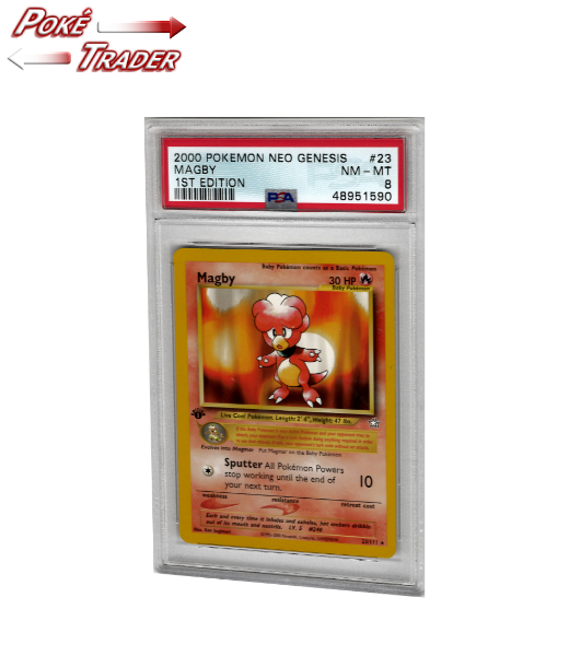 Magby - 1st Edition - Neo Genesis - PSA 8