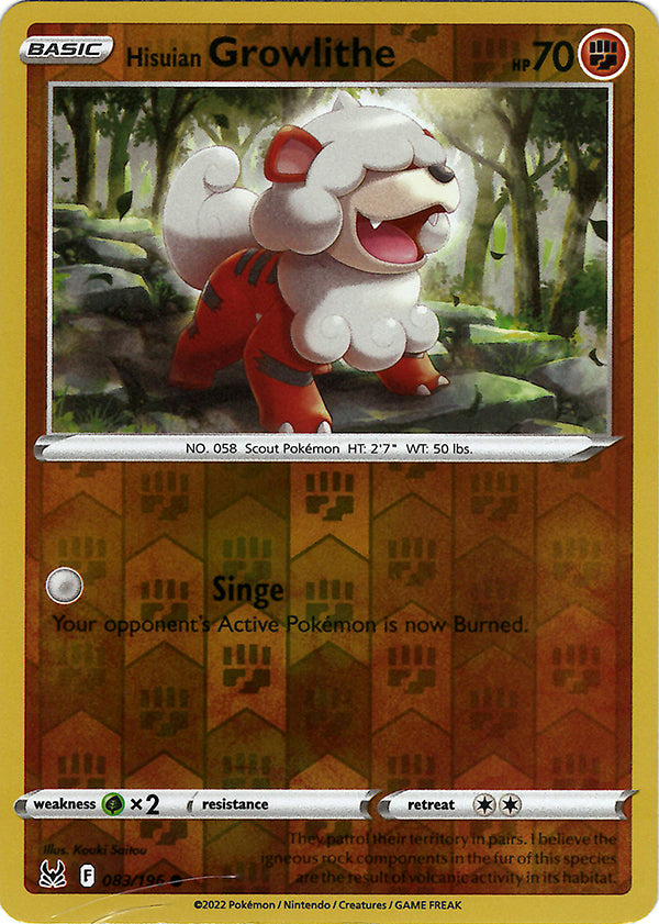 Hisuian Growlithe (Reverse Holo)