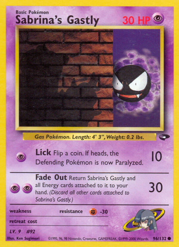 Pokemon TCG-WOTC Gym Challenge-Sabrina's Gastly (96)-PokeTrader Australia