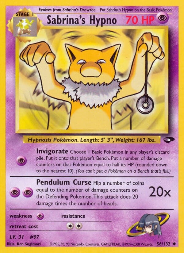 Pokemon TCG-WOTC Gym Challenge-Sabrina's Hypno-PokeTrader Australia