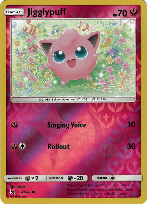 Pokemon TCG - Sun & Moon Hidden Fates - Jigglypuff - Reverse Holo
