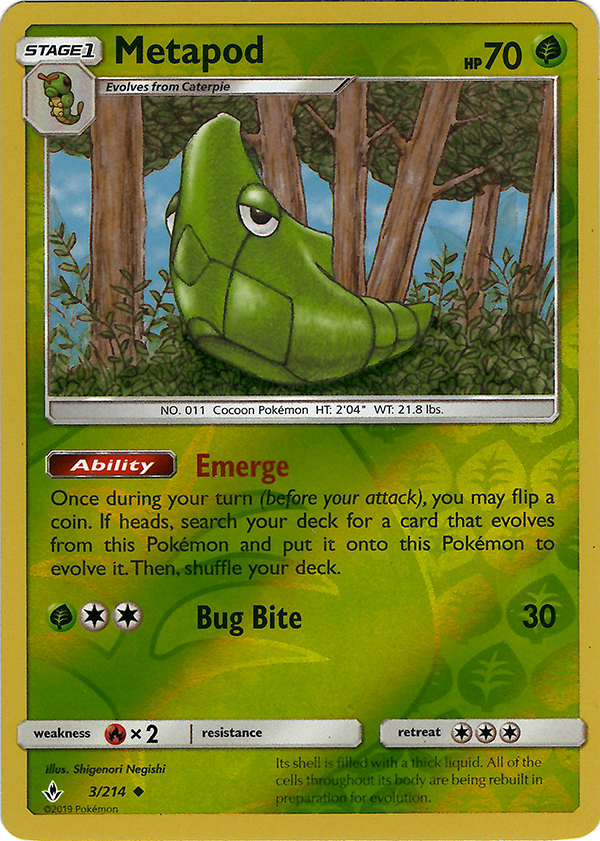 Metapod (Reverse Holo)