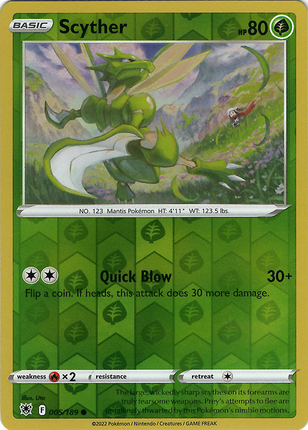 Scyther (5) (Reverse Holo)
