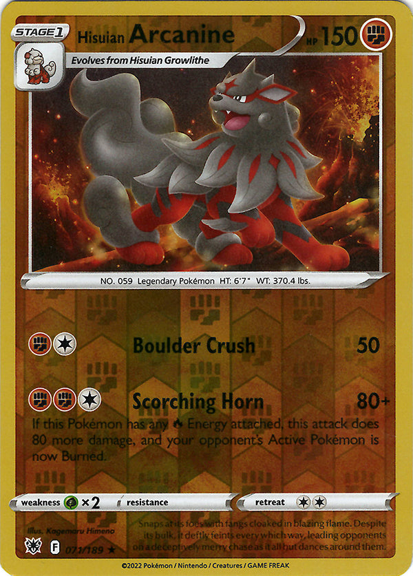 Hisuian Arcanine (Reverse Holo)