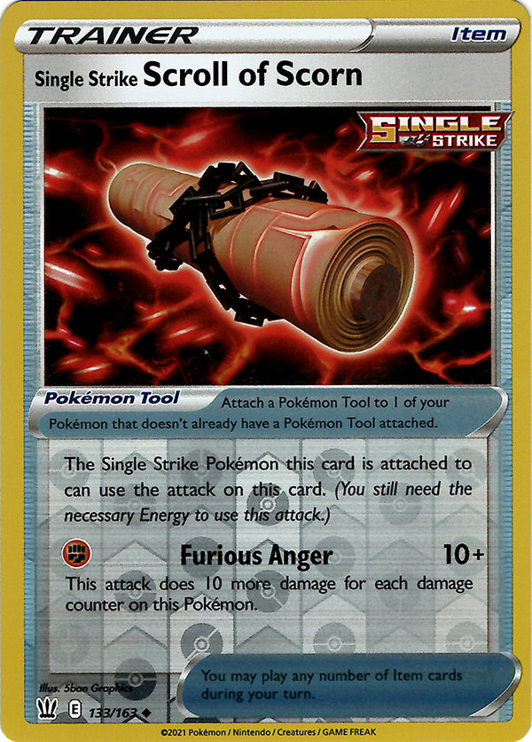 Single Strike Scroll of Scorn (Reverse Holo)