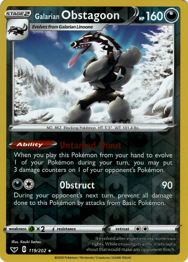 Galarian Obstagoon (Reverse Holo)